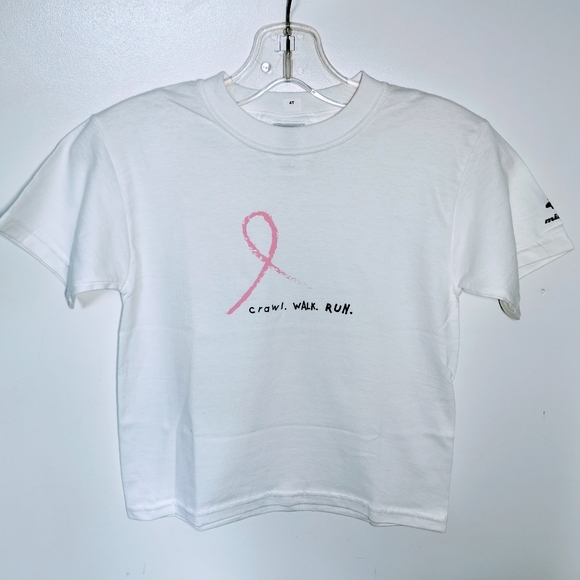 MILK FACTORY DESIGNS | Pink Ribbon Tee | crawl. WALK. RUN. - Picture 6 of 9